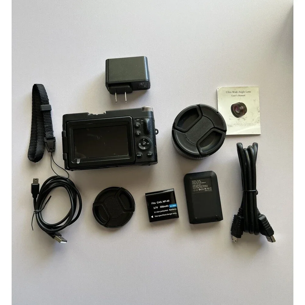 4K Digital Camera 48MP Video Camcorder 16X Vlog Digital Zoom Camera 32GB SD